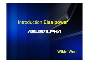 Introduction Elsa power